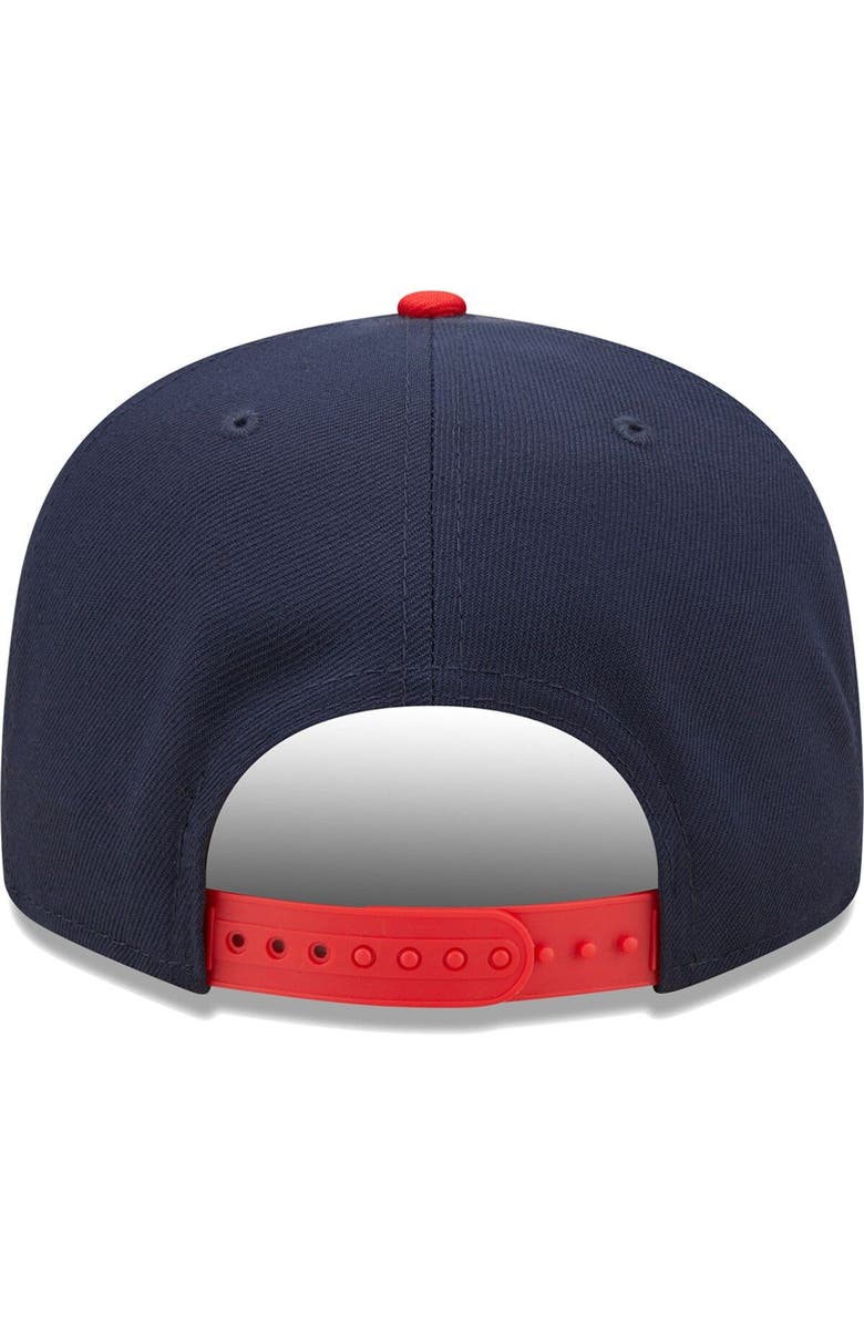 New Era Men's New Era Navy/Red New England Patriots Team Script 9FIFTY Snapback Hat, Alternate, color,
