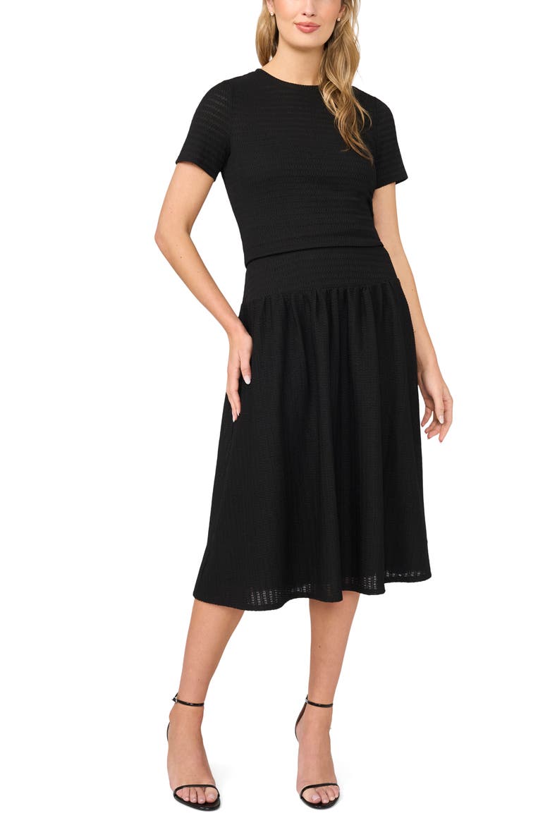 Short Sleeve Knit Top, Alternate, color, RICH BLACK