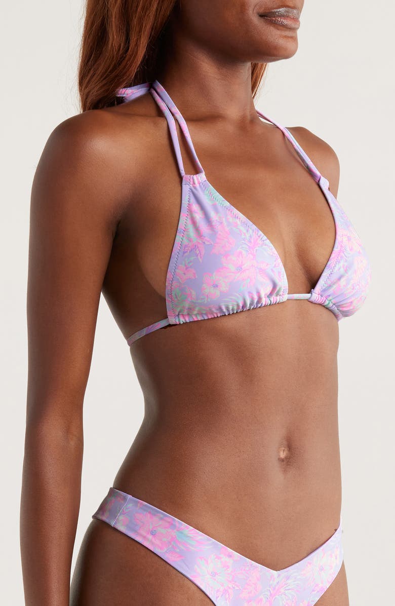 Kulani Kinis Halter Bikini Top, Alternate, color, Lilac Love