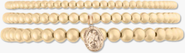 CUFFED BY NANO St. Christopher 14k Gold Filled Bead Three Bracelet Stack