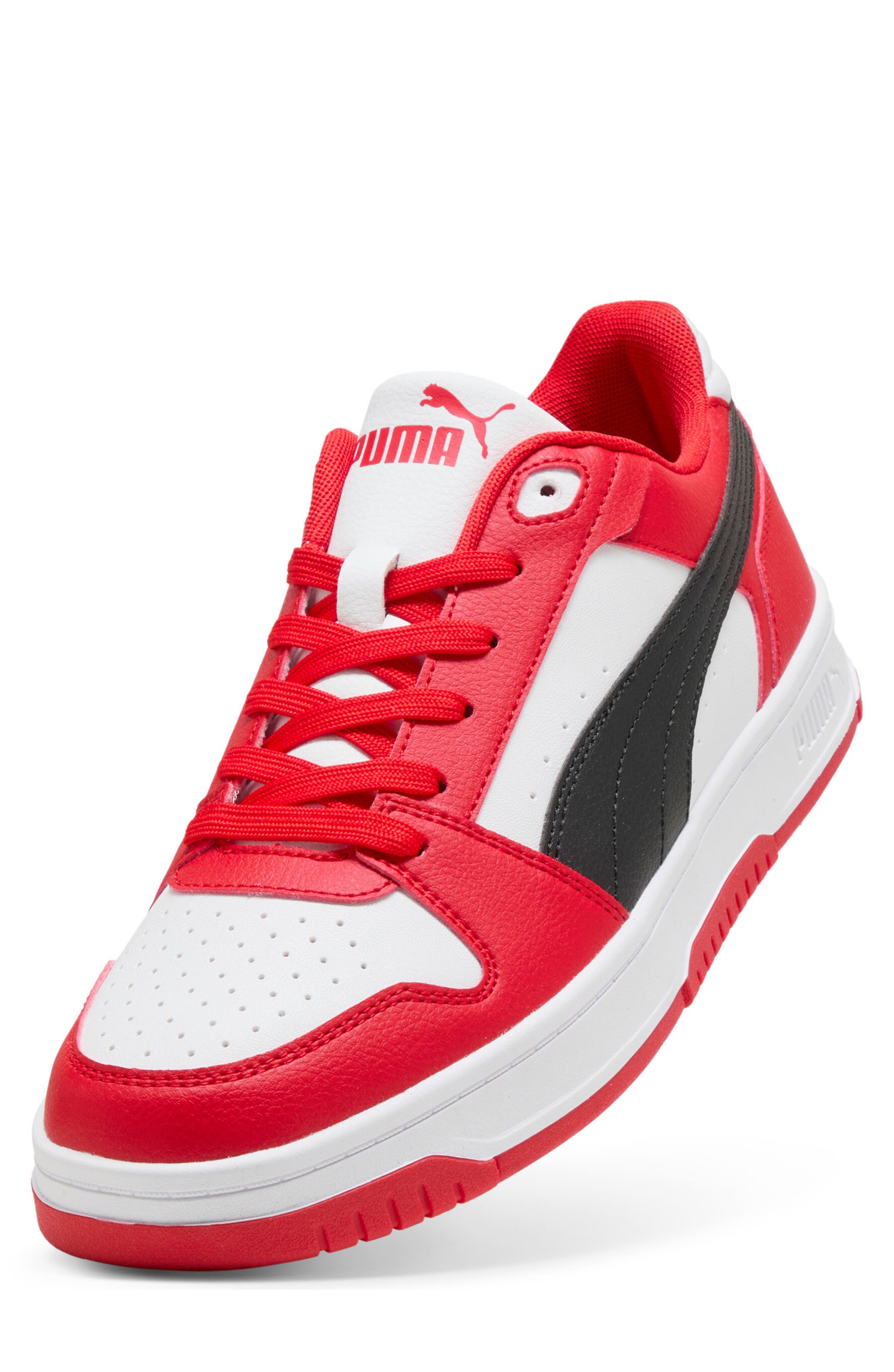 Rebound Slam Lo Sneaker, Alternate, color, PUMA RED/ PUMA BLACK/ WHITE