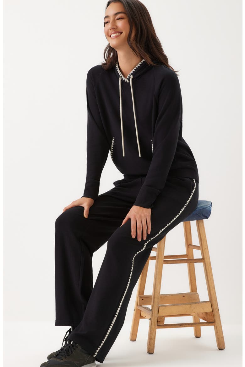 Edge Stitch Hoodie, Alternate, color, BLACK