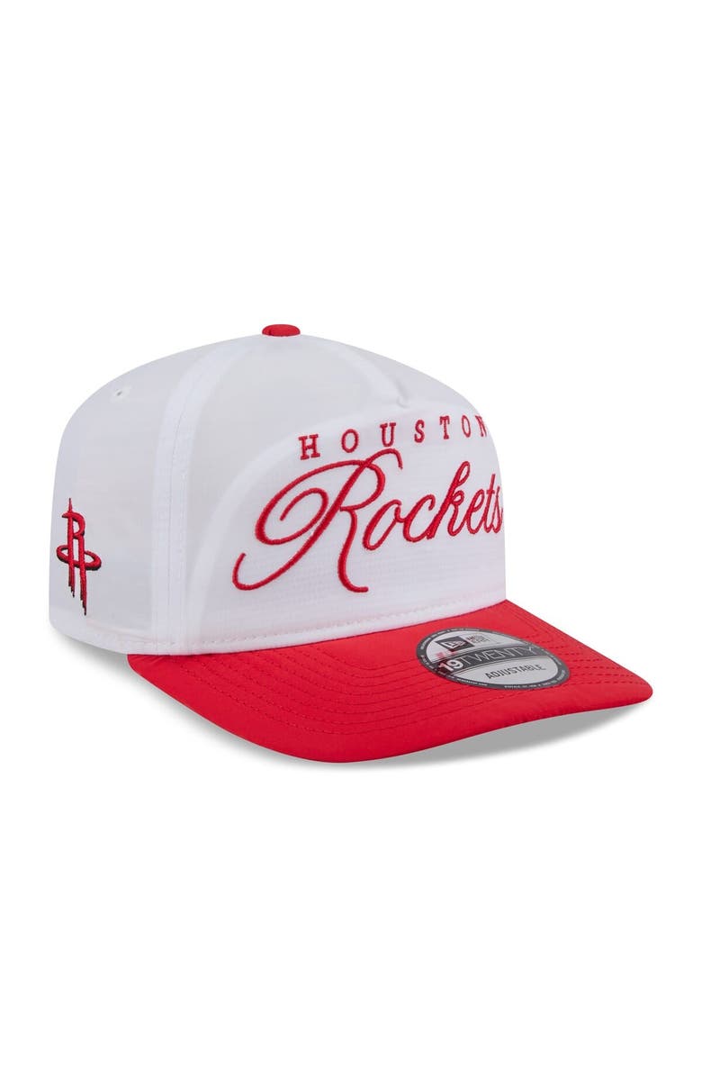 New Era Men's New Era White/Red Houston Rockets 2025 NBA Draft On-Stage Nylon 19TWENTY Adjustable Hat, Main, color, White