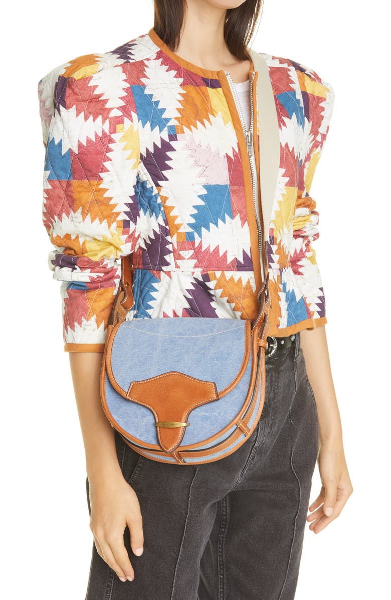 Isabel Marant Botsy Denim Shoulder Bag, Alternate, color,