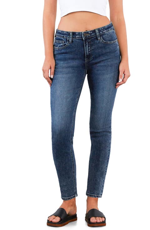 Mid Rise Ankle Skinny Jeans (Out of Town Blue)
