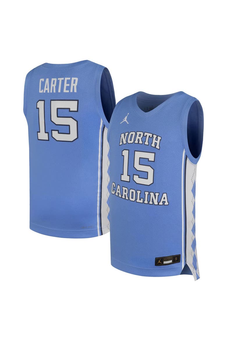Youth Nike Vince Carter Carolina Blue North Carolina Tar Heels Replica Basketball Jersey, Main, color, Light Blue