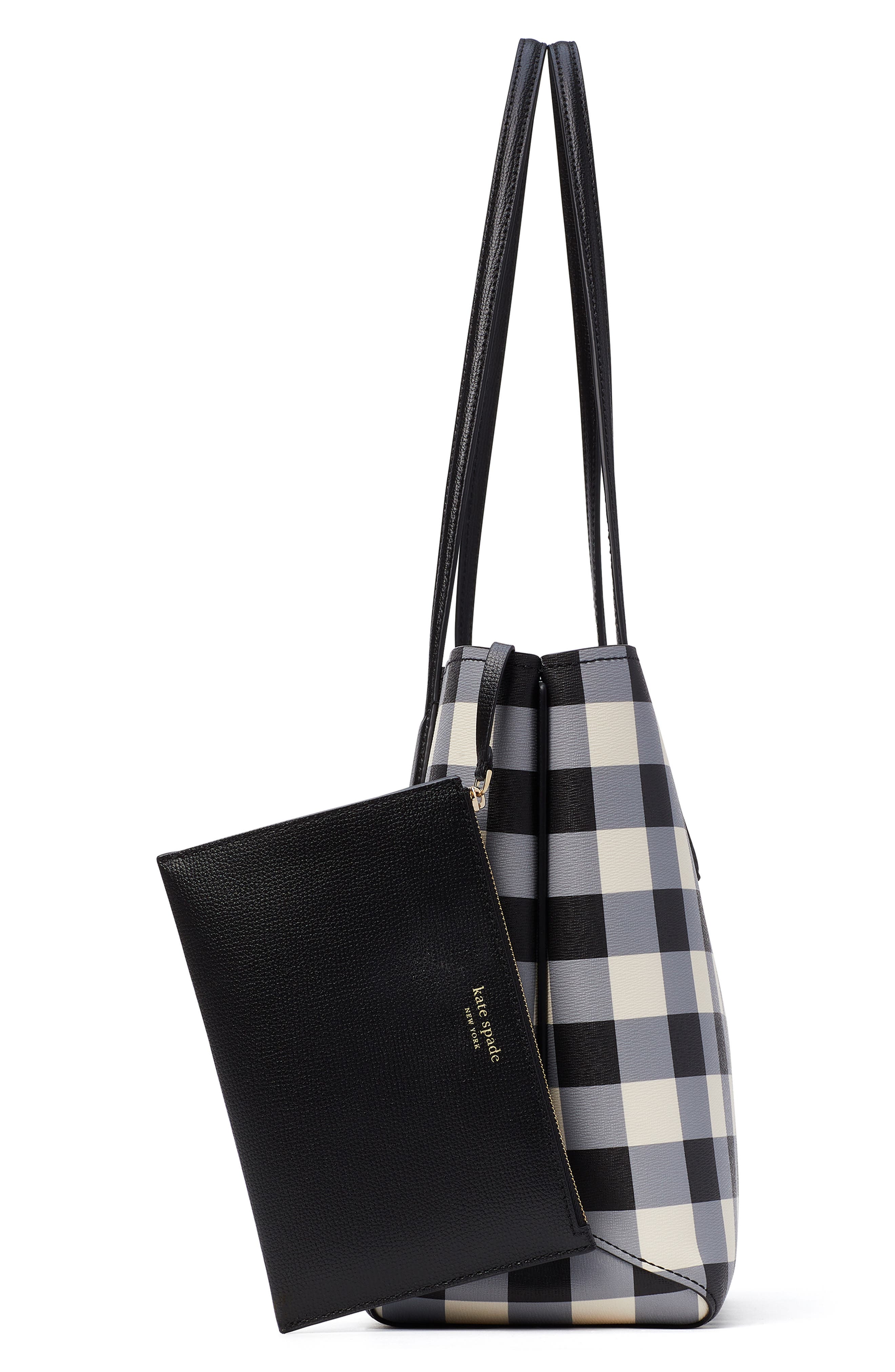 Kate Spade New York all day gingham print large tote, Alternate, color, 