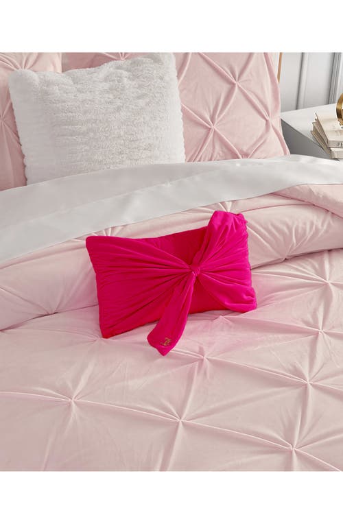 Juicy Couture Velvet Bow Accent Pillow