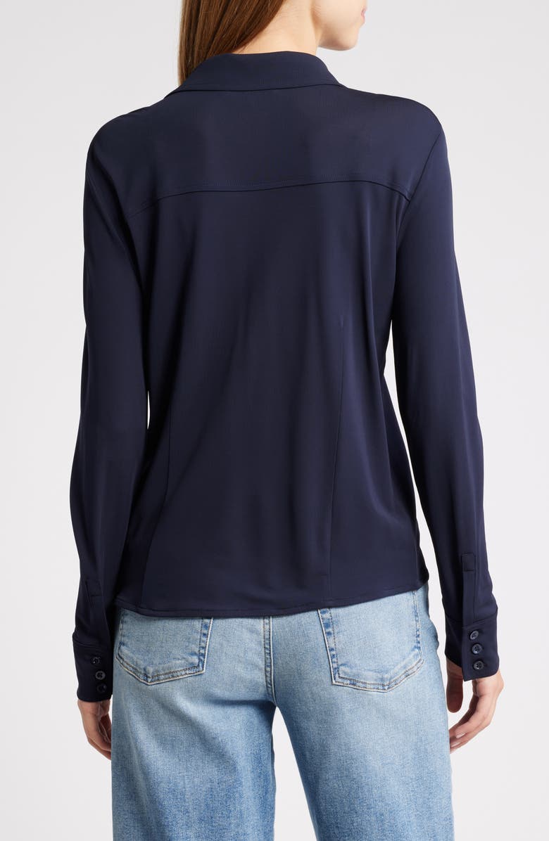 FRAME Jersey Button-Up Shirt, Alternate, color, Navy