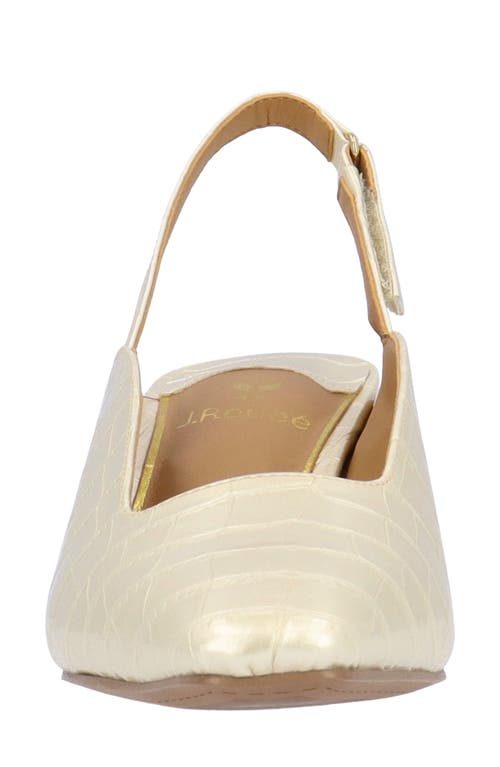 J. Reneé Stasia Croc Embossed Slingback Pump In Neutral
