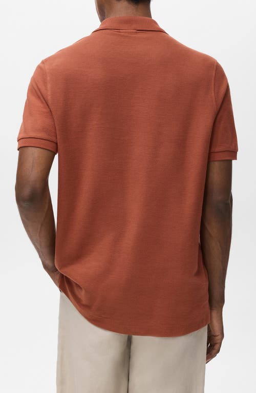 Mango Regular Fit Cotton Piqué Polo In Animal Print
