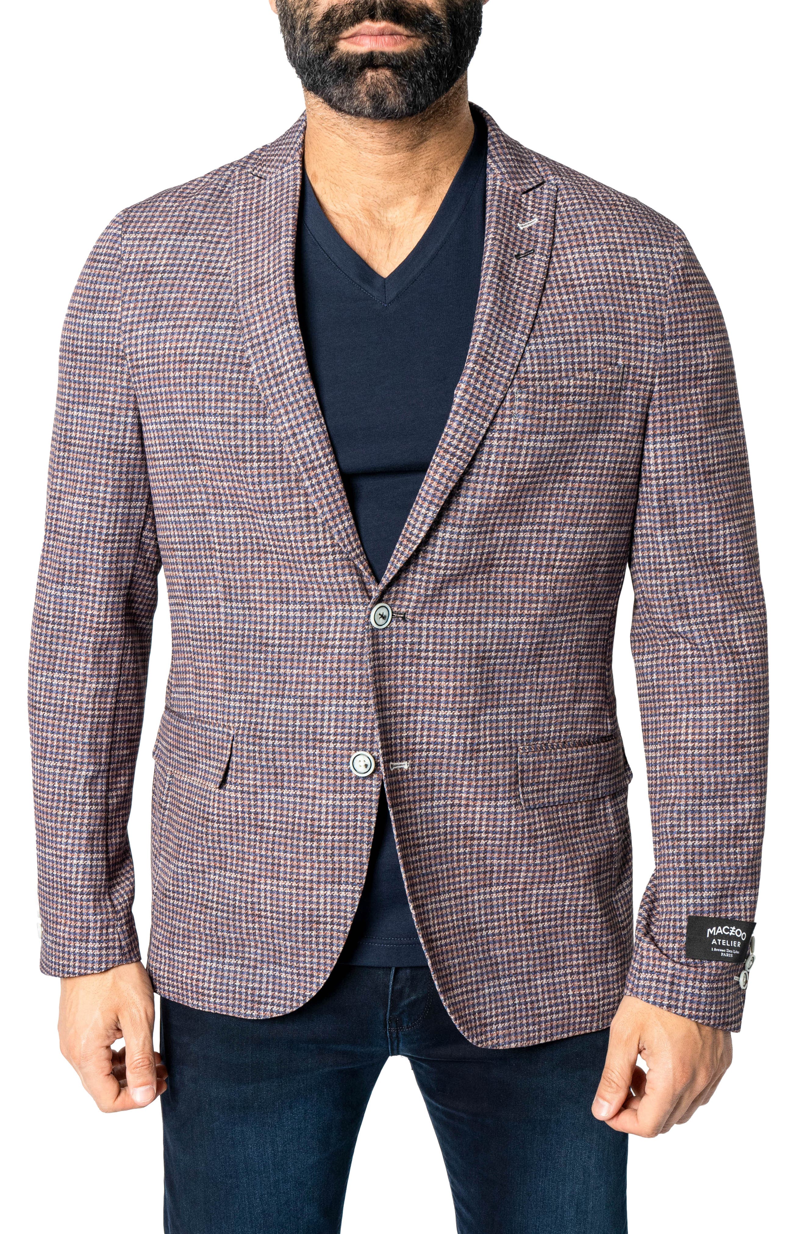 Maceoo Descartes Houndstooth Sport Coat