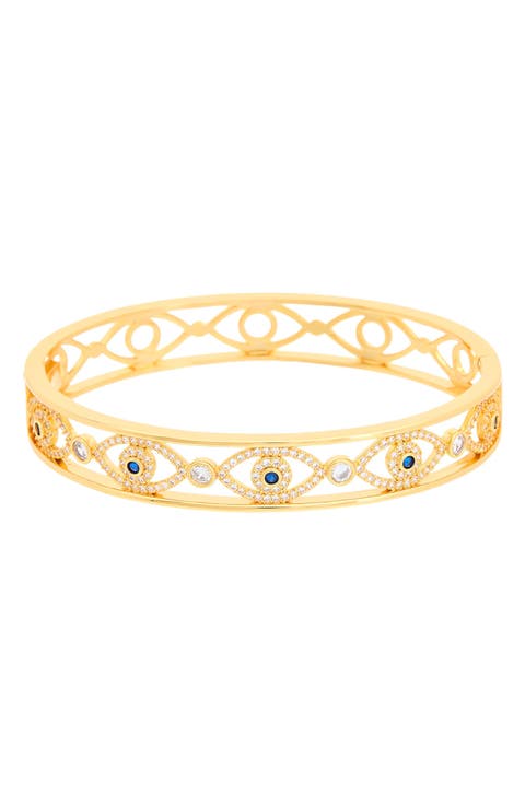 Evil Eye Cubic Zirconia Bangle