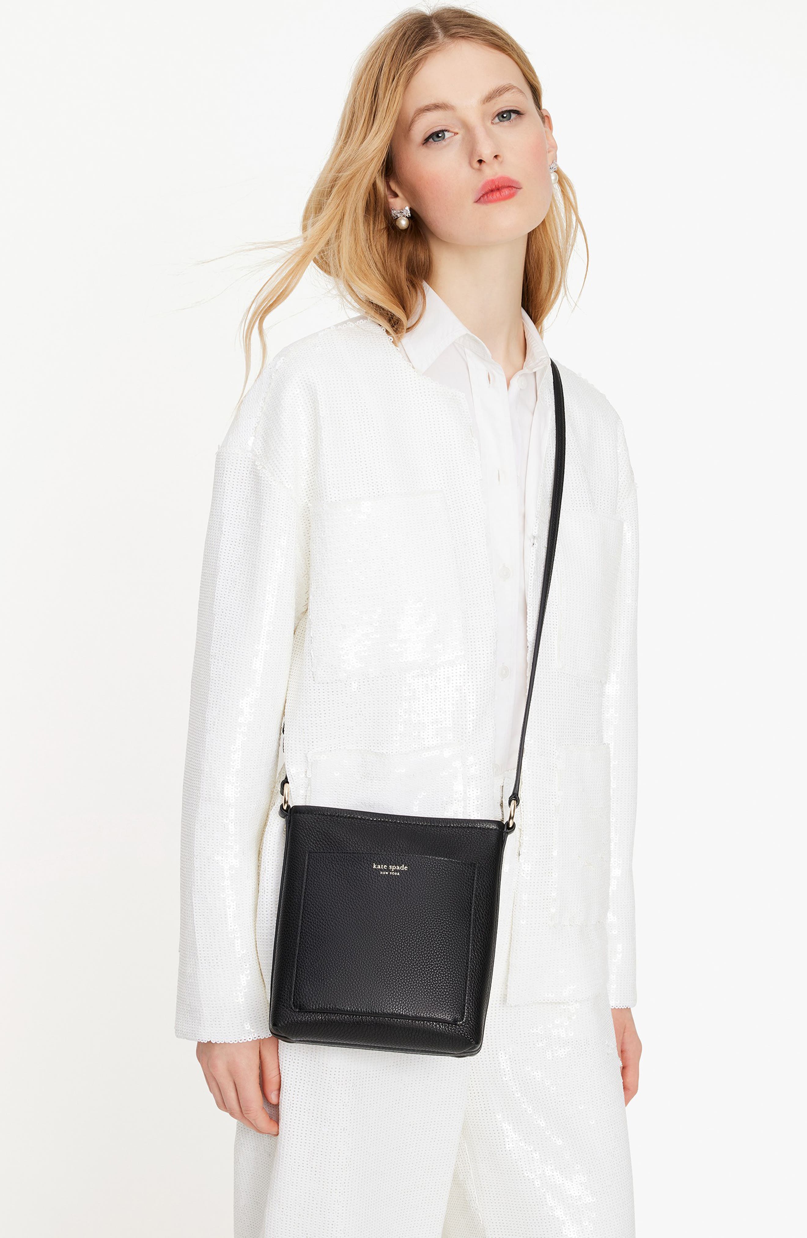 Kate Spade New York ava pebble leather swing crossbody bag, Alternate, color, 