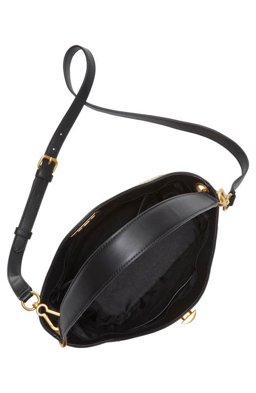 Vince Camuto Liann Woven Straw & Leather Shoulder Bag In Oxford 01