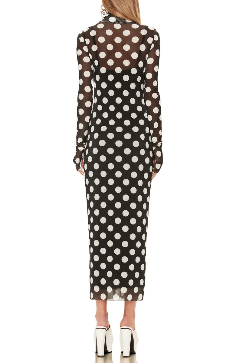 AFRM Shailene Long Sleeve Print Mesh Dress, Alternate, color,