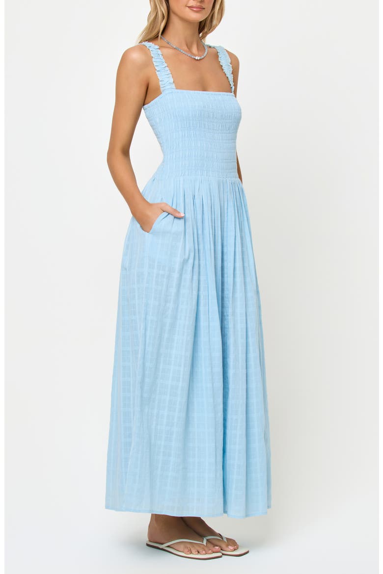 Wren Cotton Maxi Cover-Up Dress, Alternate, color, SKY BLUE