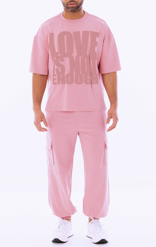 Dai Moda Dm Core Cargo Jogger In Pink