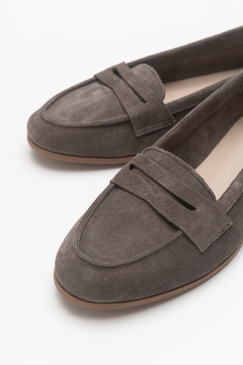 Forever & Always Shoes Dorothy Leather Loafer In Dark Brown Suede Leather