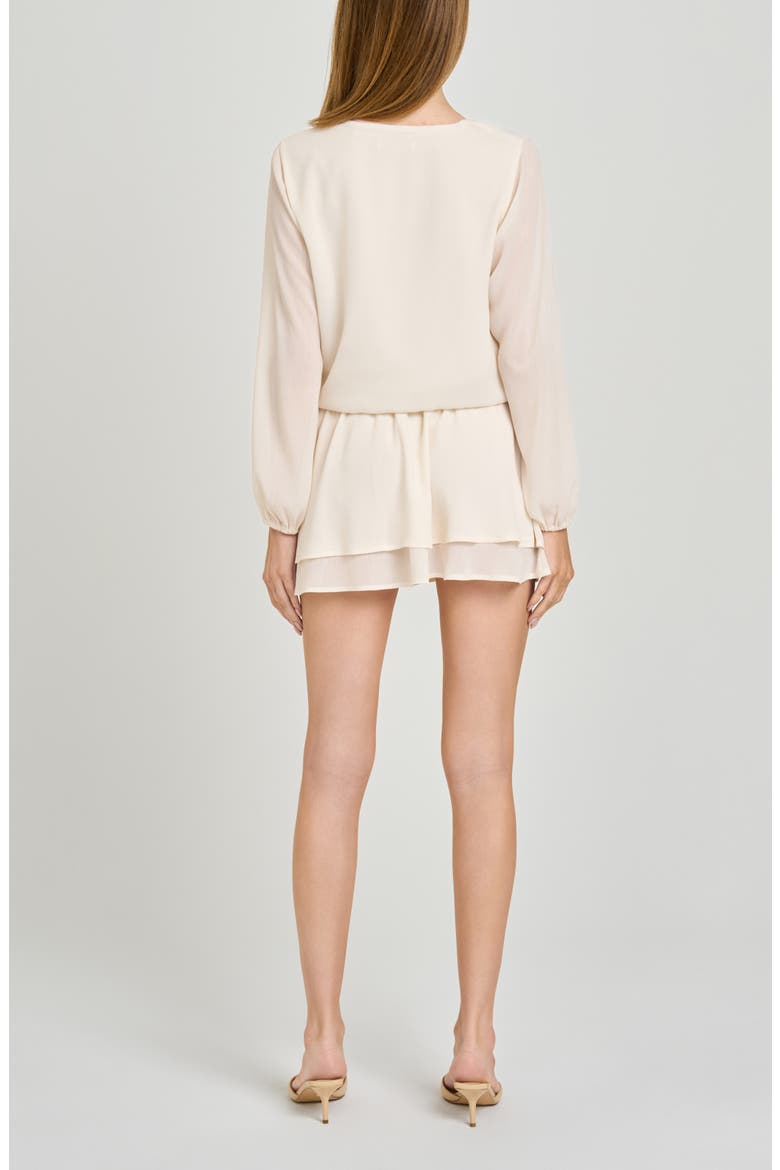 Nila Long Sleeve Minidress, Alternate, color, IVORY