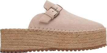 Novas Leather Platform Espadrille Mule
