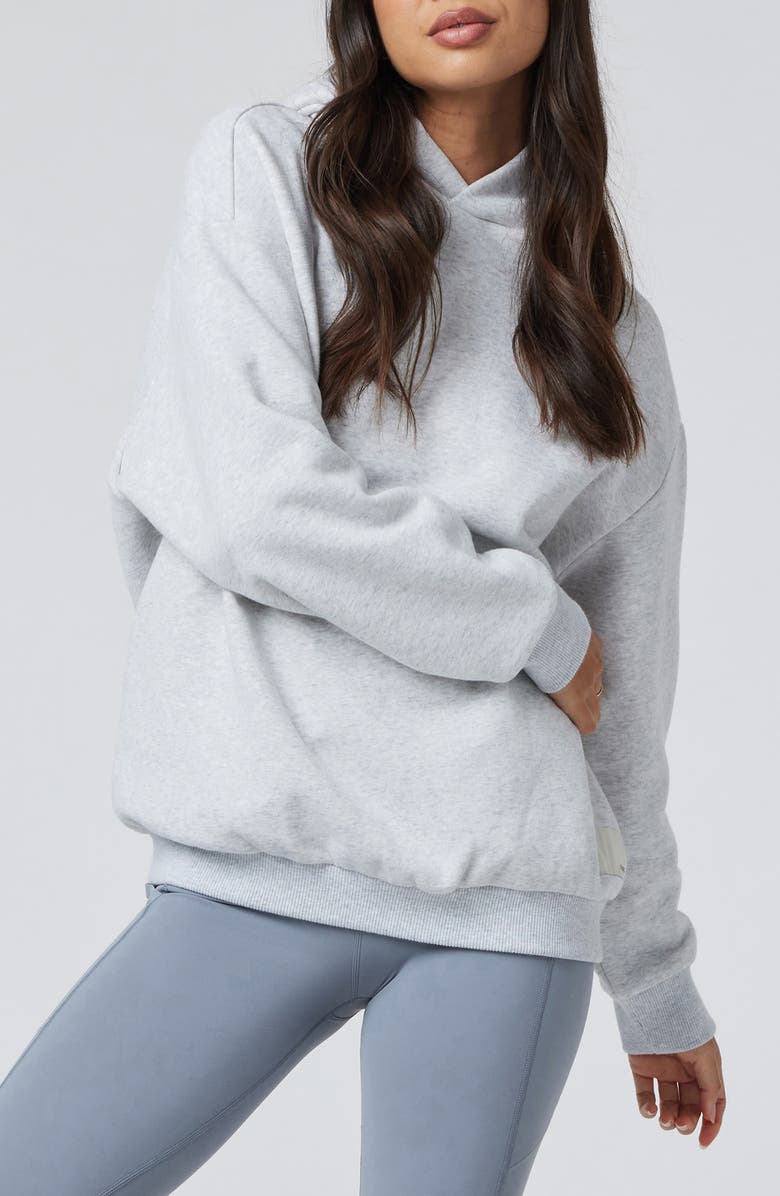 Vuori Restore Organic Cotton Blend Hoodie, Main, color, Pale Grey Heather