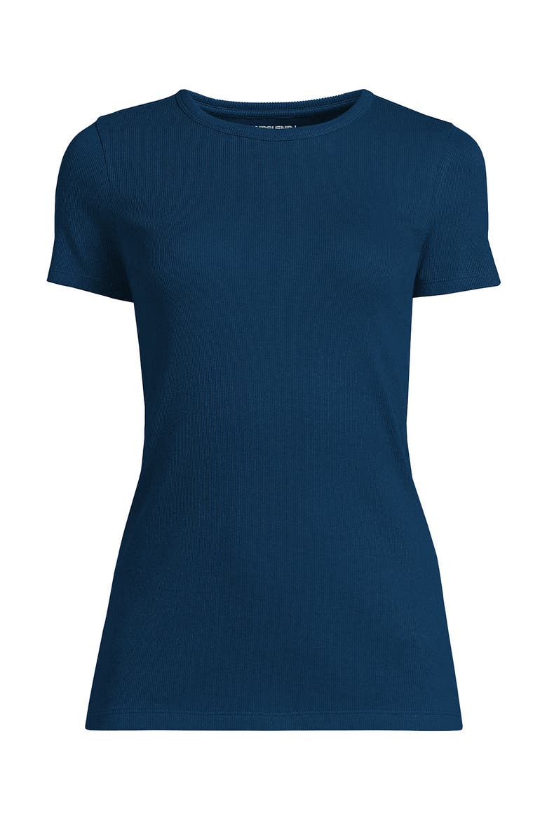 Cotton Rib T-shirt, Alternate, color, Baltic Teal