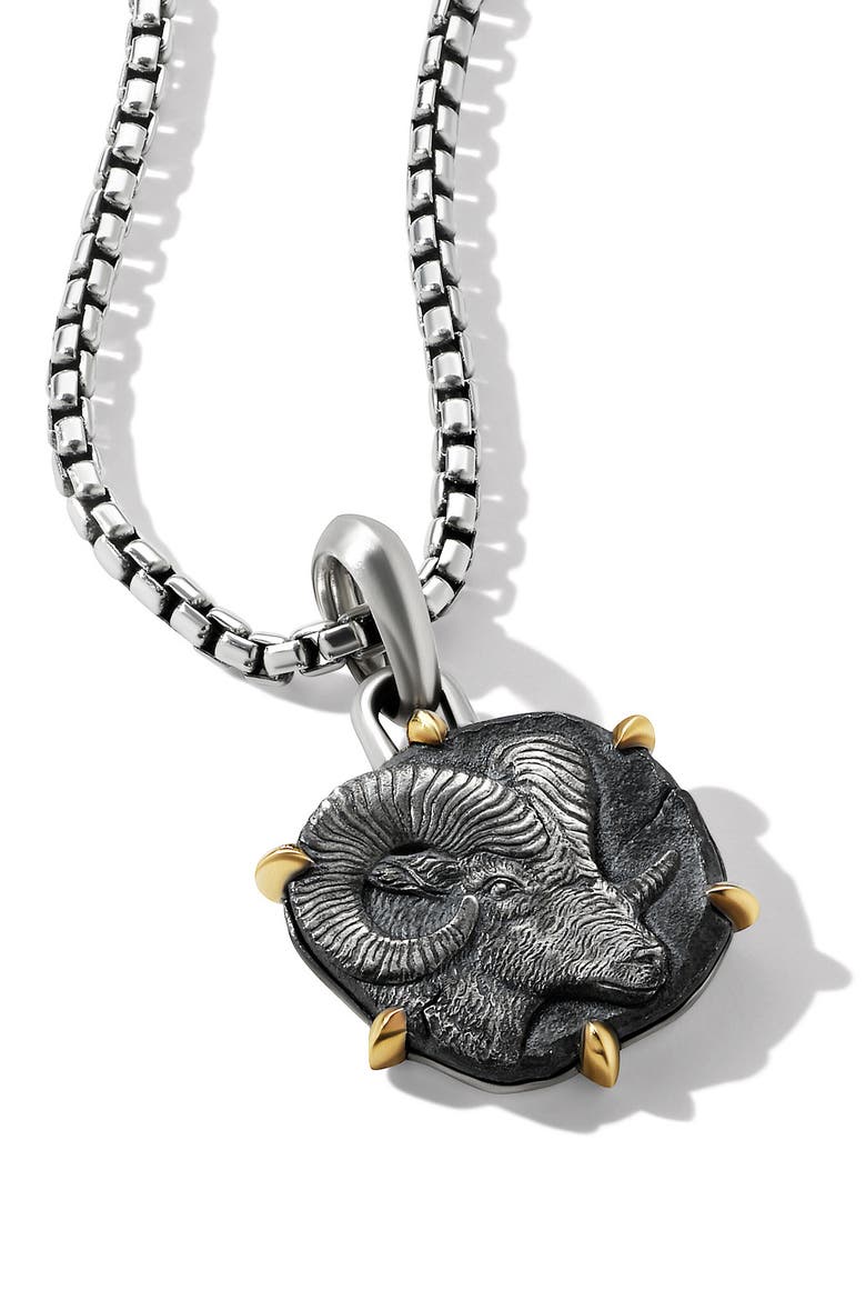 Zodiac Amulet Pendant, Alternate, color, SILVER-ARIES