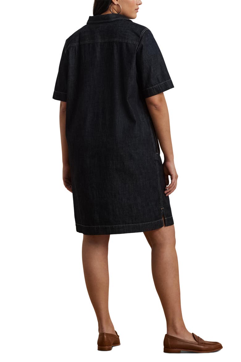 Denim Shift Dress, Alternate, color, JONES ST