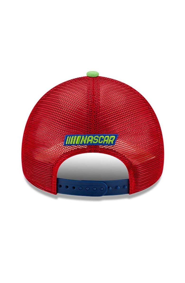 New Era Men's New Era Scarlet/Blue Jeff Gordon Legends 9FORTY A-Frame Adjustable Trucker Hat, Alternate, color, 