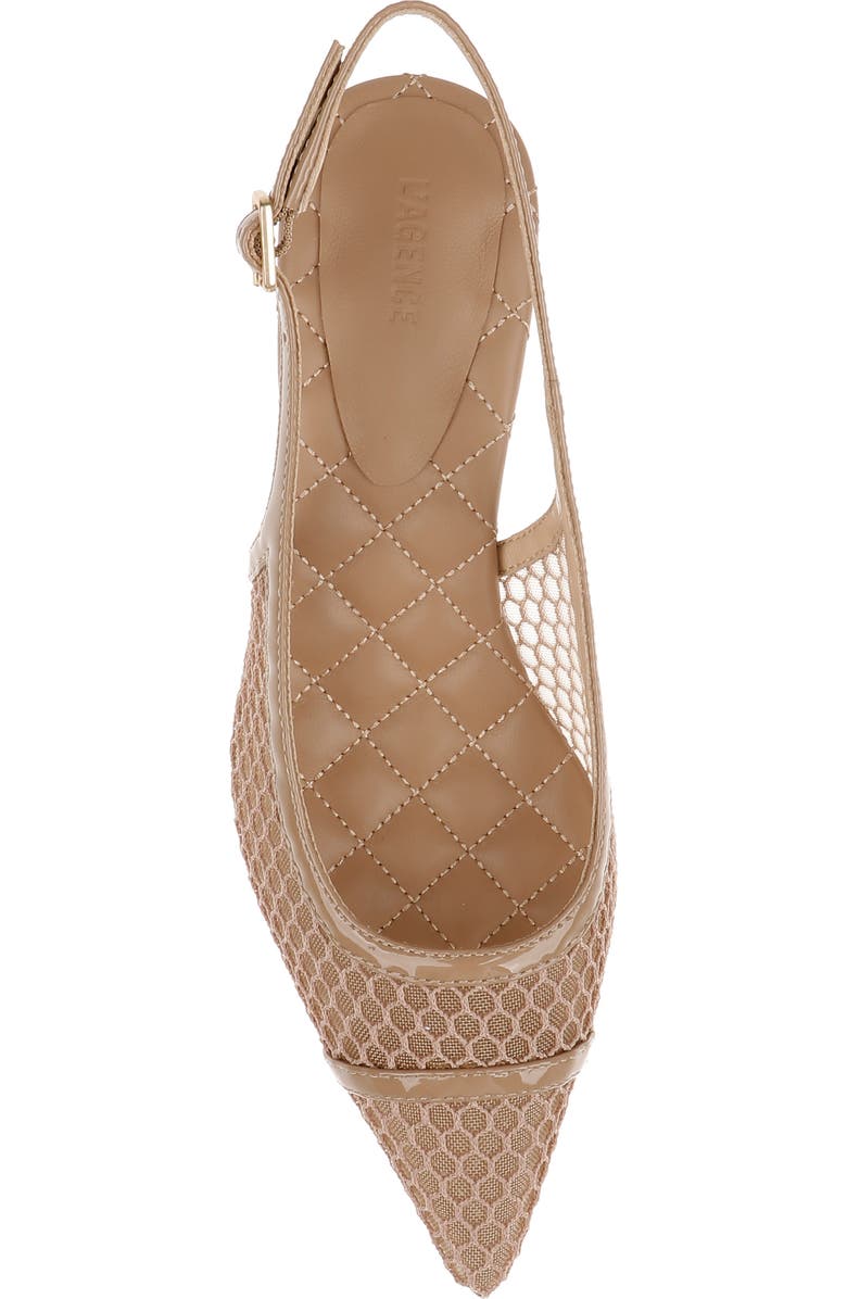 L'AGENCE Graland Pointed Toe Slingback Pump, Alternate, color, Cappuccino Mesh