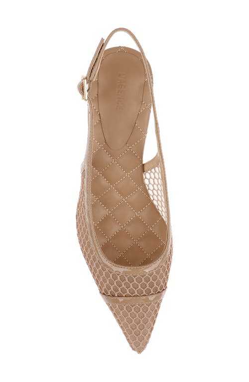 L Agence L'agence Graland Pointed Toe Slingback Pump In Cappuccino Mesh