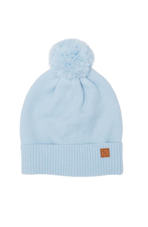 Northern Classics Knit Winter Hat With Knit Pom In Blue