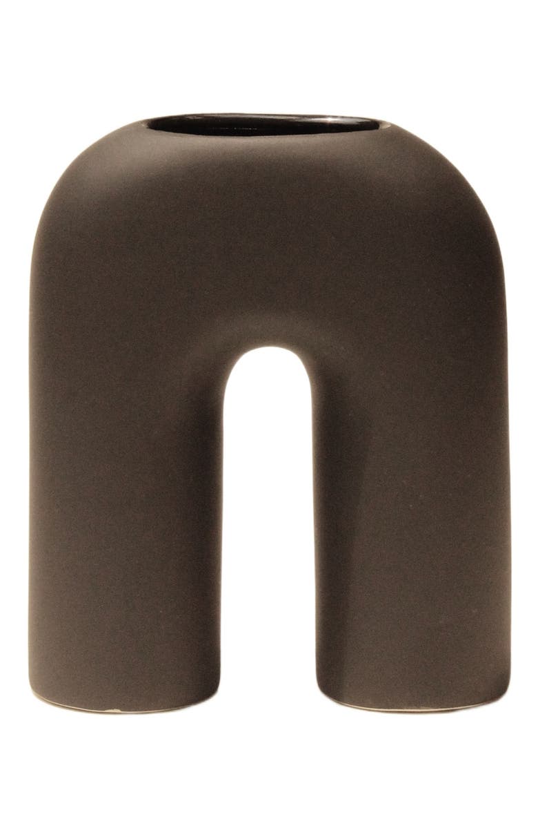 Osmos Studio Zo Vase, Main, color, Off Black