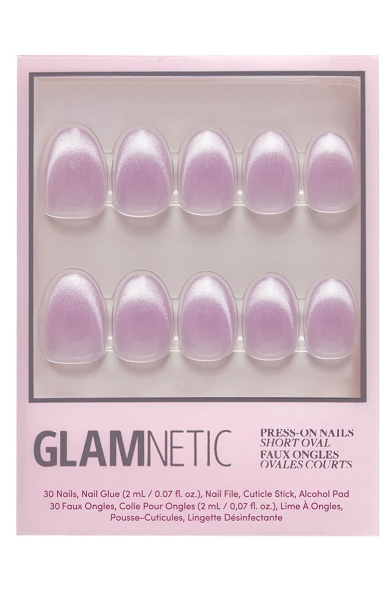GLAMNETIC Short Oval Press-On Nails Set, Main, color, Fairy Dust