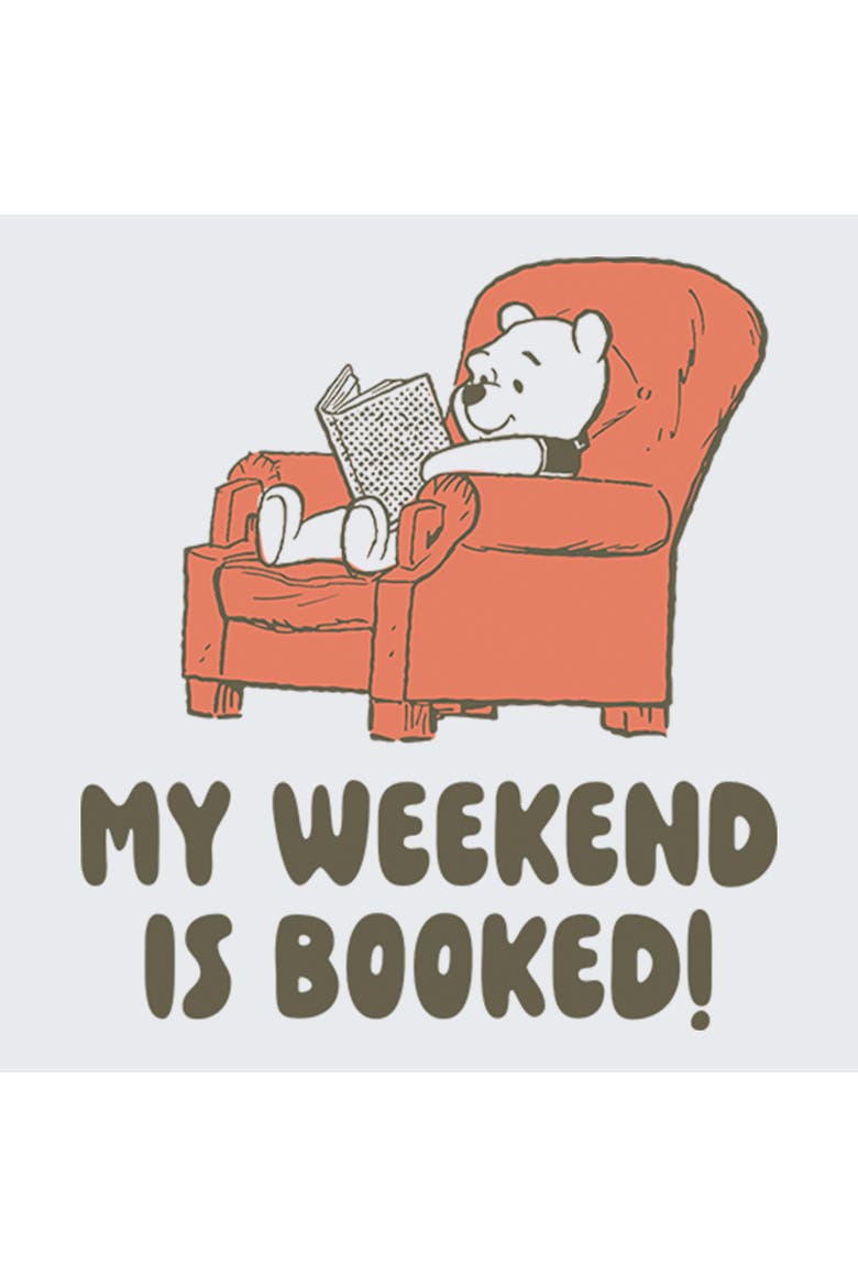 Junior's My Weekend Is Booked Tank Top, Alternate, color, White