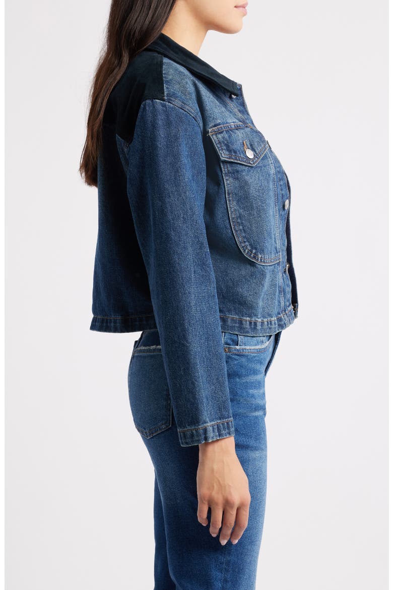AVL Crop Denim Jacket, Alternate, color, MERCER