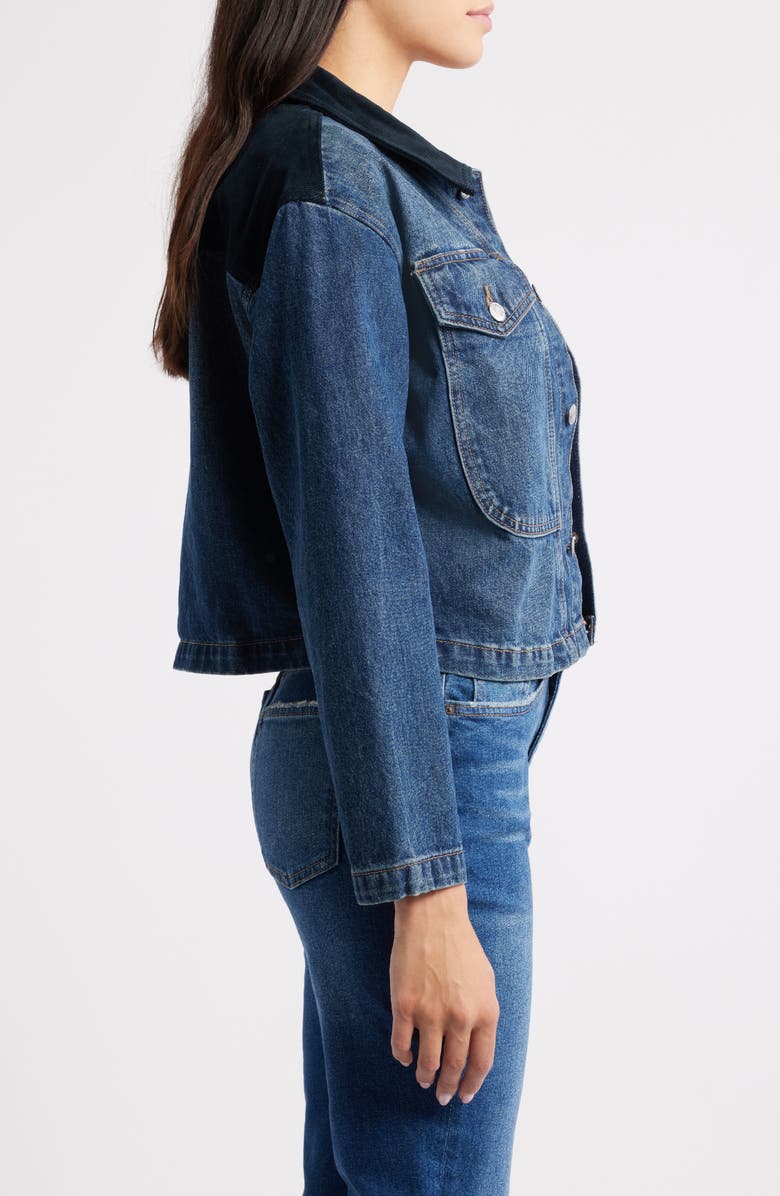 WARP+WEFT AVL Crop Denim Jacket, Alternate, color, Mercer
