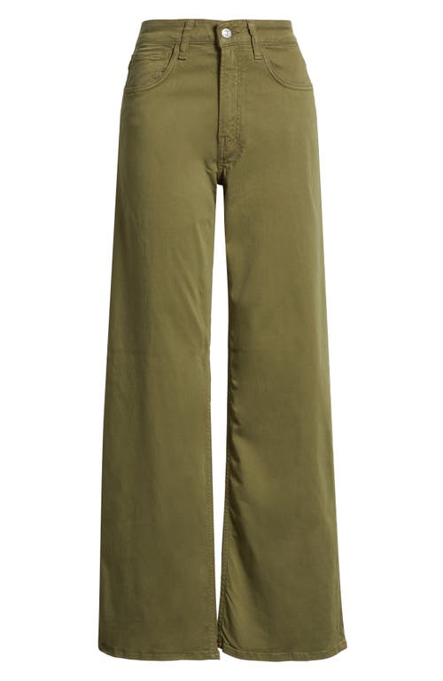 Mavi Jeans Alena High Waist Wide Leg Sateen Pants In Green