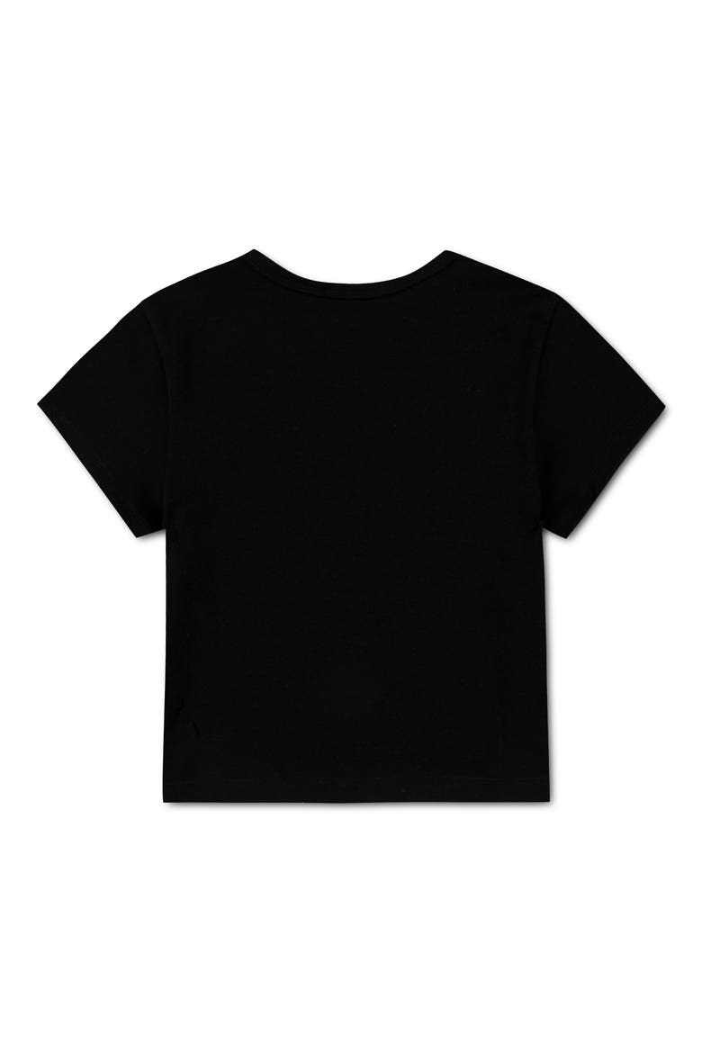 Kids' Floral Jersey T-Shirt, Alternate, color, BLACK