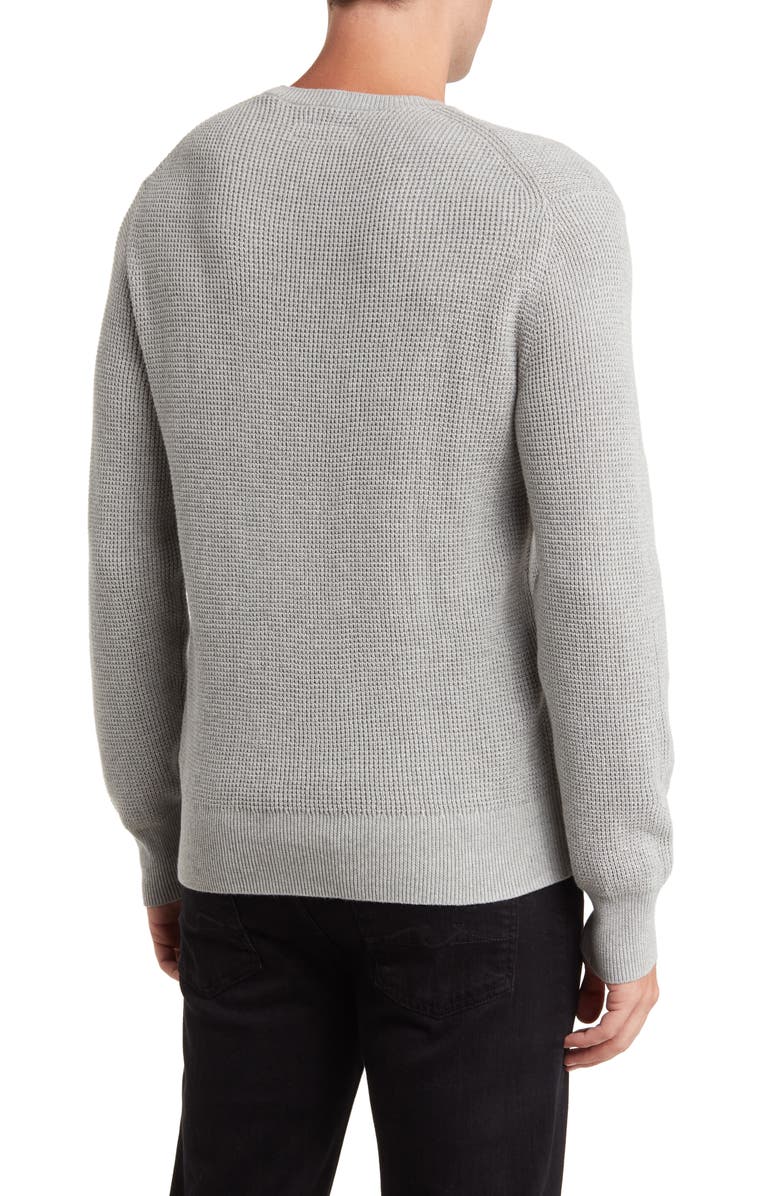 AllSaints Rias Waffle Knit Cotton Sweater, Alternate, color, 