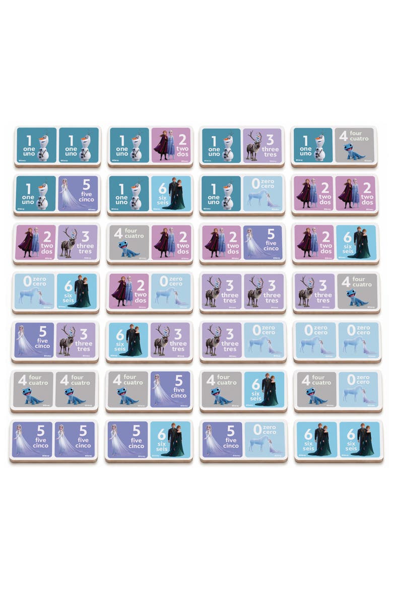 Disney - Frozen Wood Dominoes, Alternate, color, Multicolor