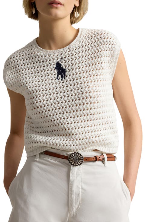 Big Pony Cotton Sweater Vest