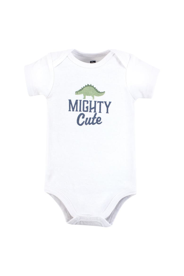 Soft Cotton Bodysuit Triple Pack, Alternate, color, Mighty Cute Dino