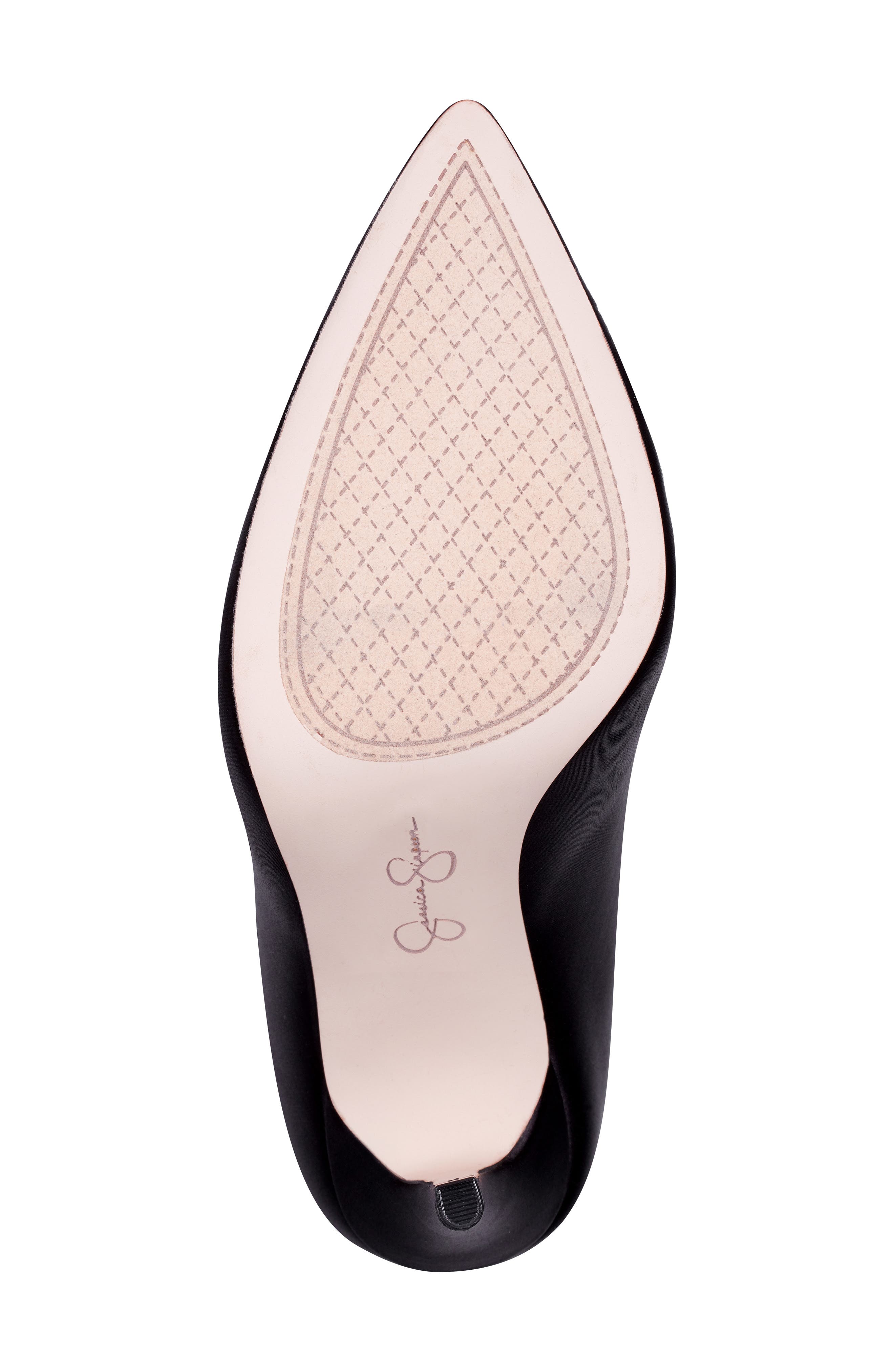 Jessica Simpson Prixey Feather Trim Pointed Toe Bootie, Alternate, color, 