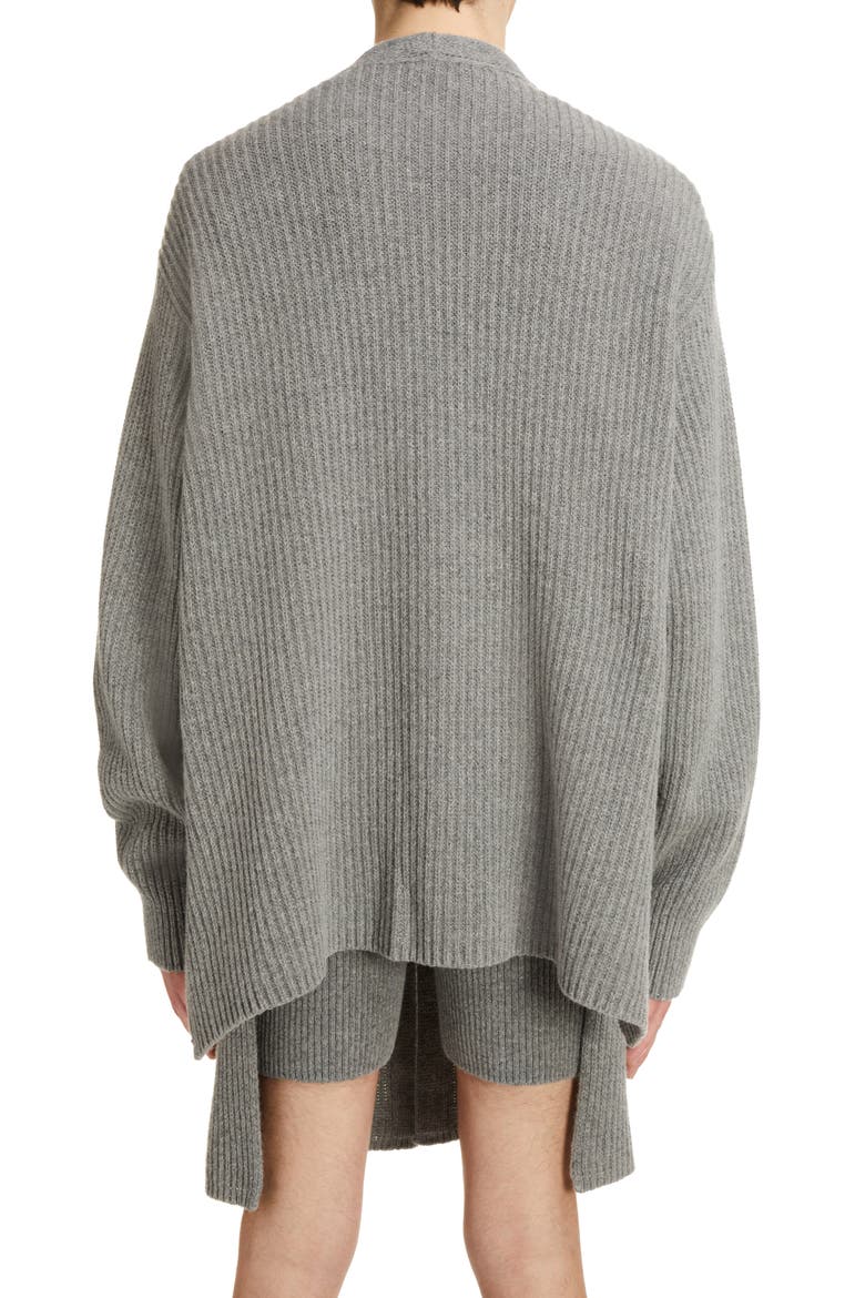 Timo Rib Oversize Alpaca & Wool Blend Cardigan, Alternate, color, GREY