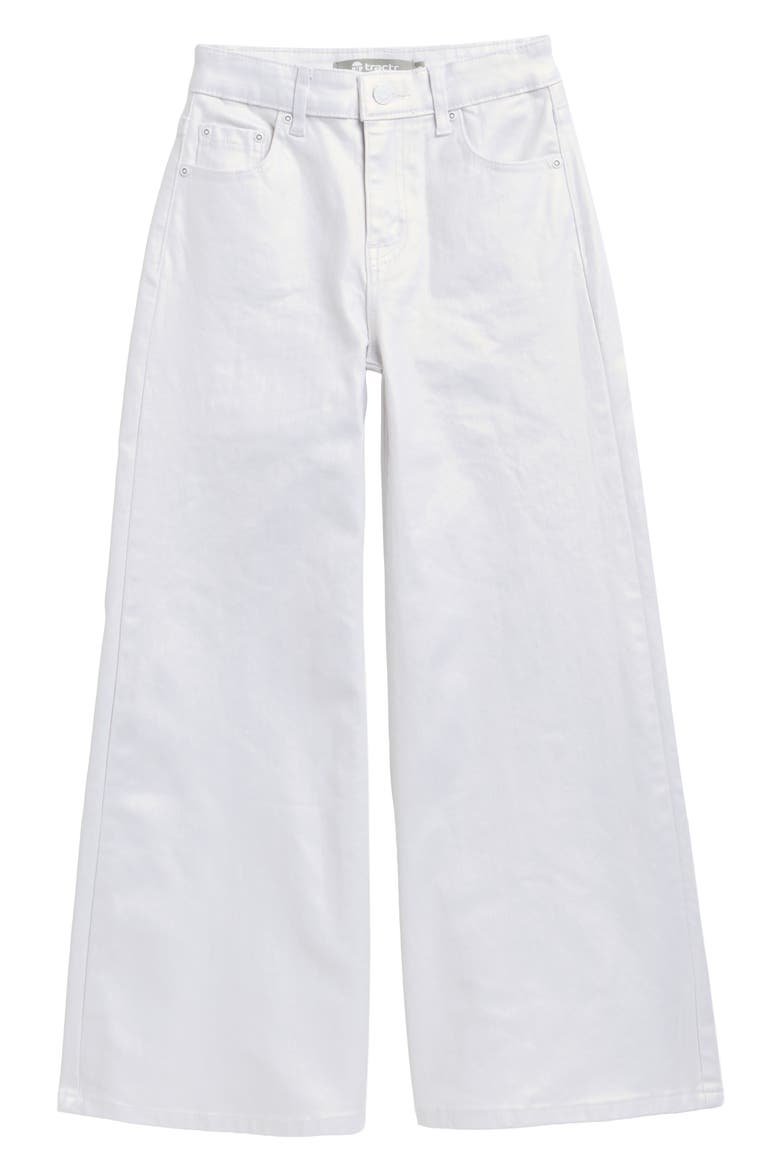 Kids' Coated Wide Leg Jeans, Main, color, PEARL