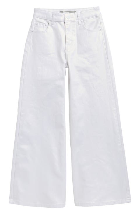Kids' Coated Wide Leg Jeans