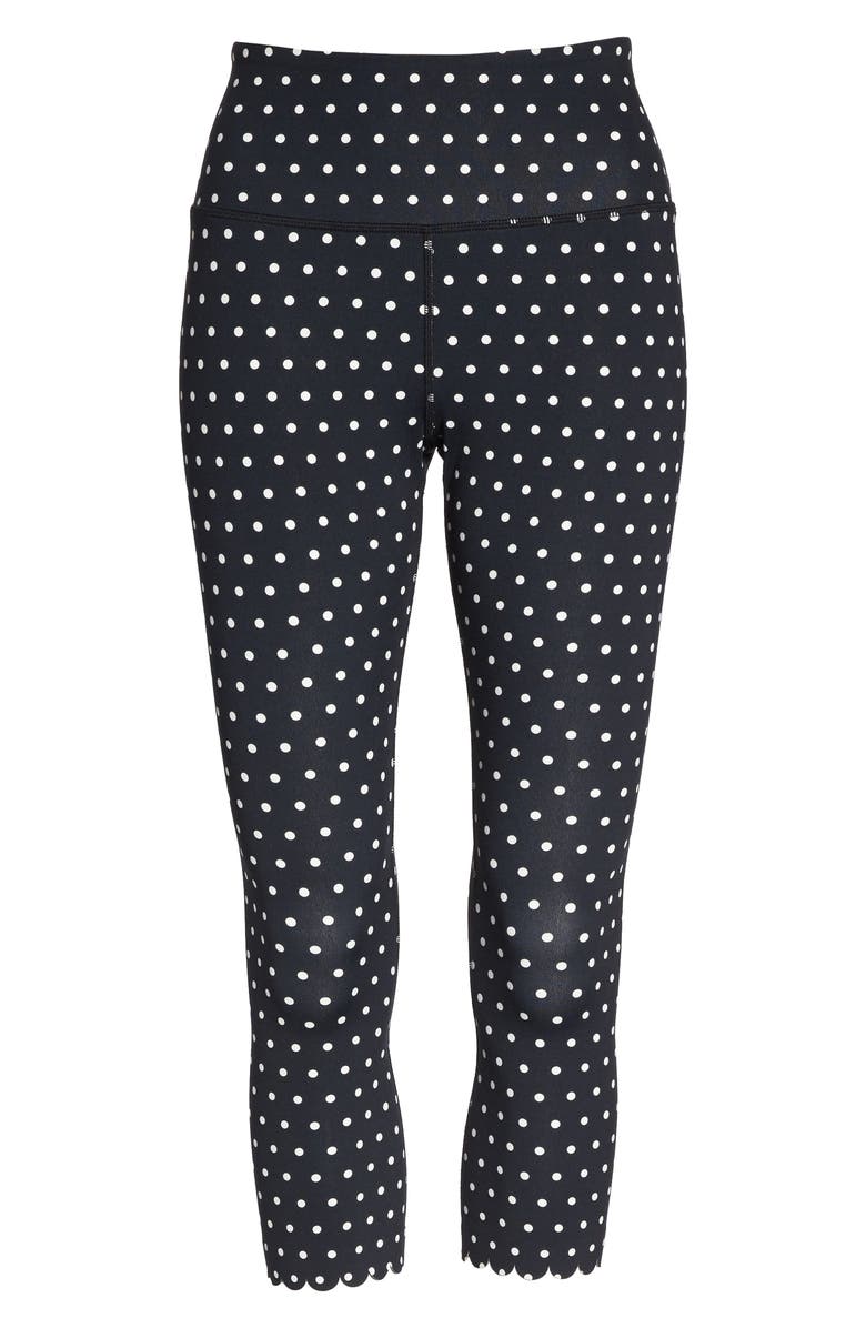 Kate Spade New York polka dot scallop leggings, Alternate, color,