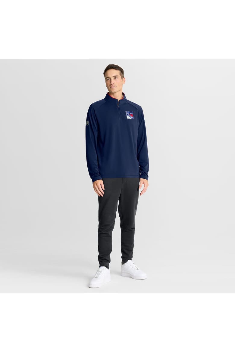 Men's Fanatics Navy New York Rangers Authentic Pro Rink Training Quarter-Zip Pullover, Alternate, color, Navy